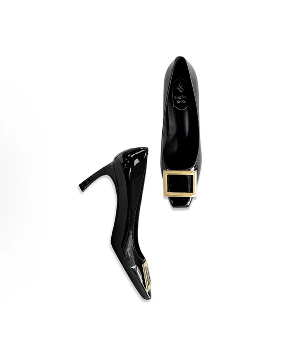 99新 Roger Vivier/罗杰·维威耶 葡萄籽奢潮/RV 钻扣高跟鞋/35