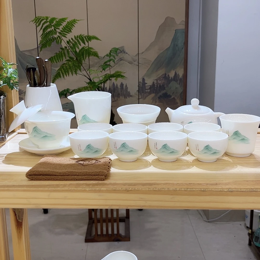 【都彩】又见青山羊脂玉瓷21头