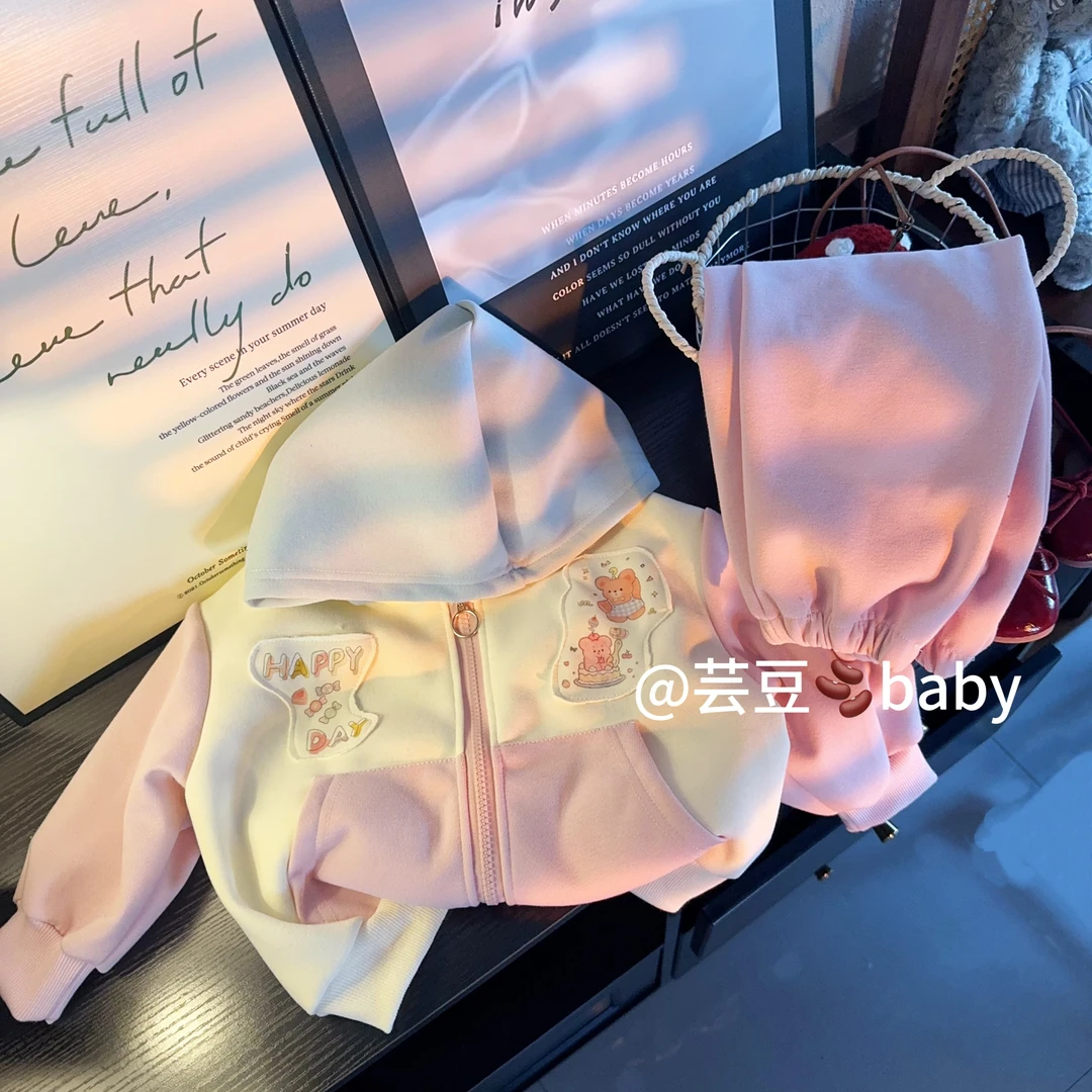 【彩色多巴胺】春季上新女童卫衣套装儿童衣服卫衣两件套甜美可爱