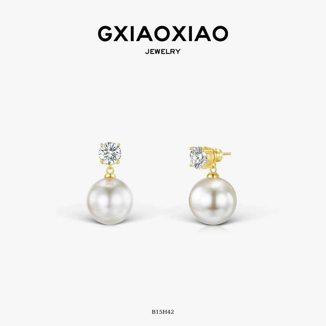 G XIAOXIAO【月落】时尚气质高级优雅百搭新年礼物耳环 B15H42