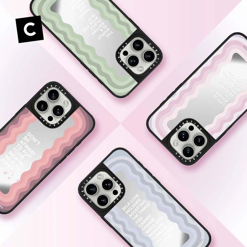 CASETiFY 镜面标语系列 幻彩蝴蝶适用于iPhone16/15手机壳