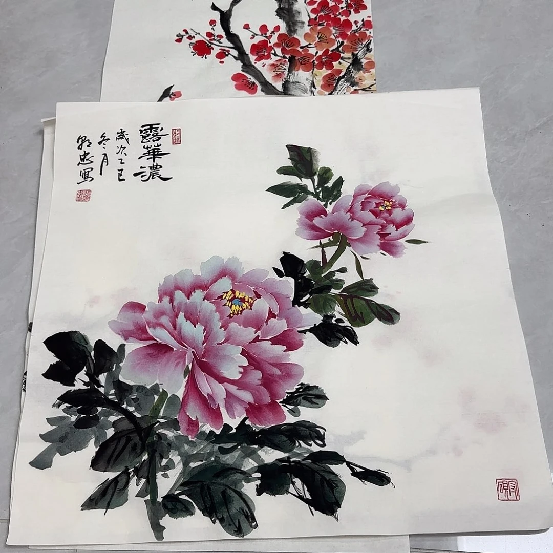 国画国画立体兰花