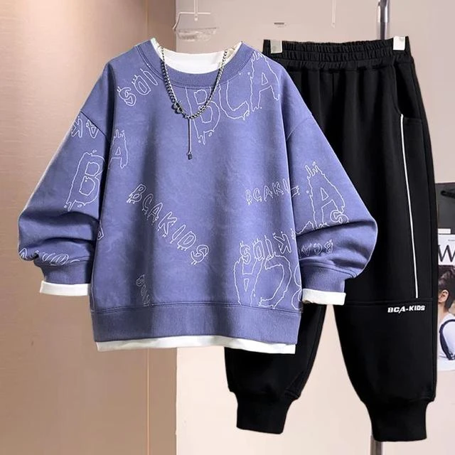 男童套装春秋款2025新款儿童春秋装两件套中大童男孩春秋季酷帅潮