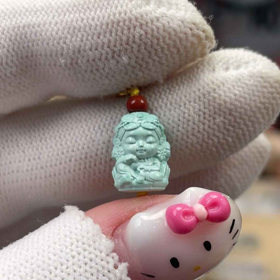 绿松石未镶嵌挂件