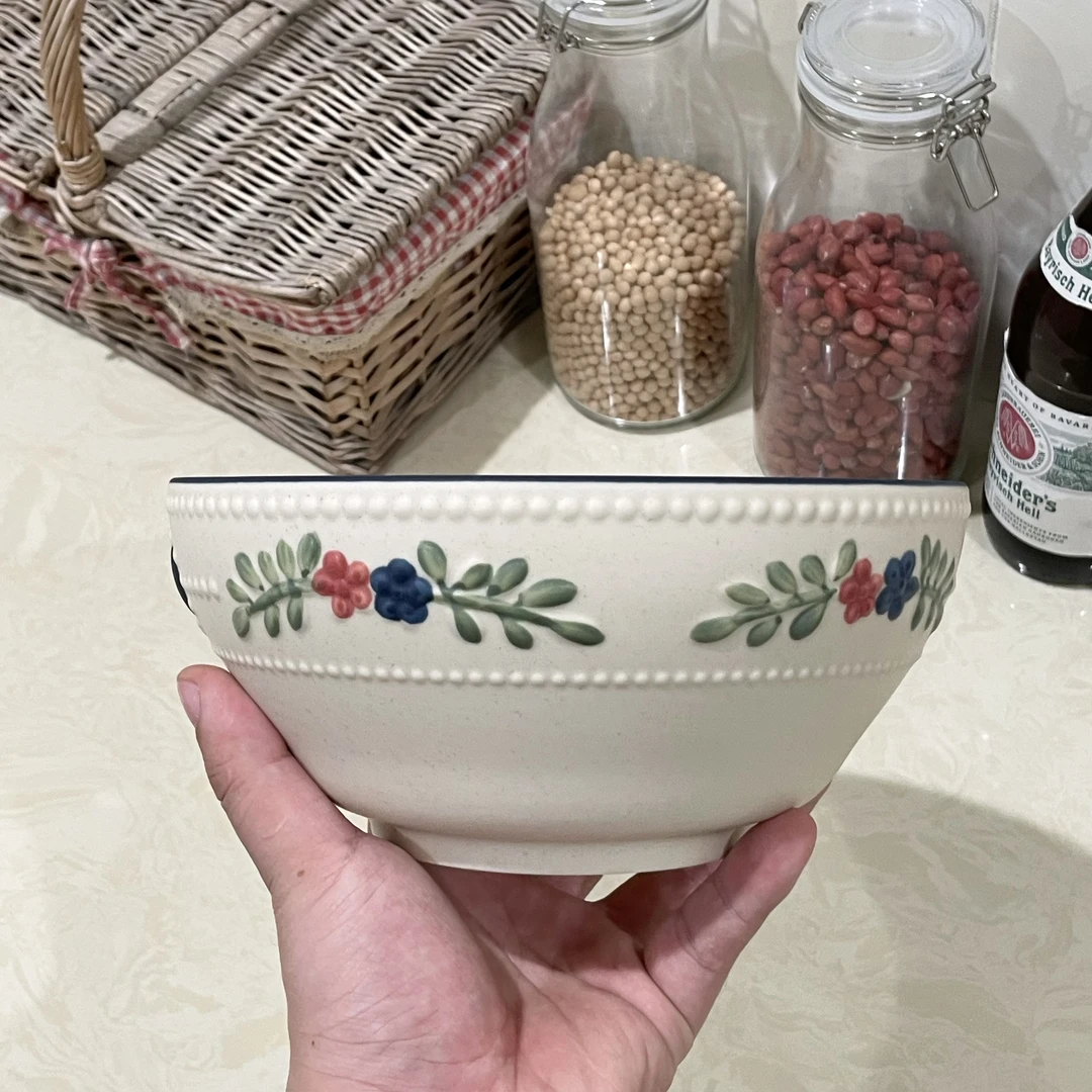 现代艺术LOXF珠花系列餐具/手工陶瓷8寸汤碗