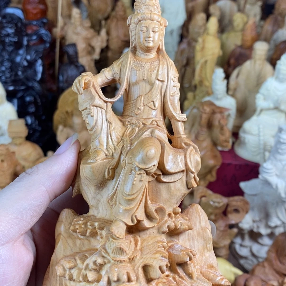 木微瑕背面有裂痕14高自在观音