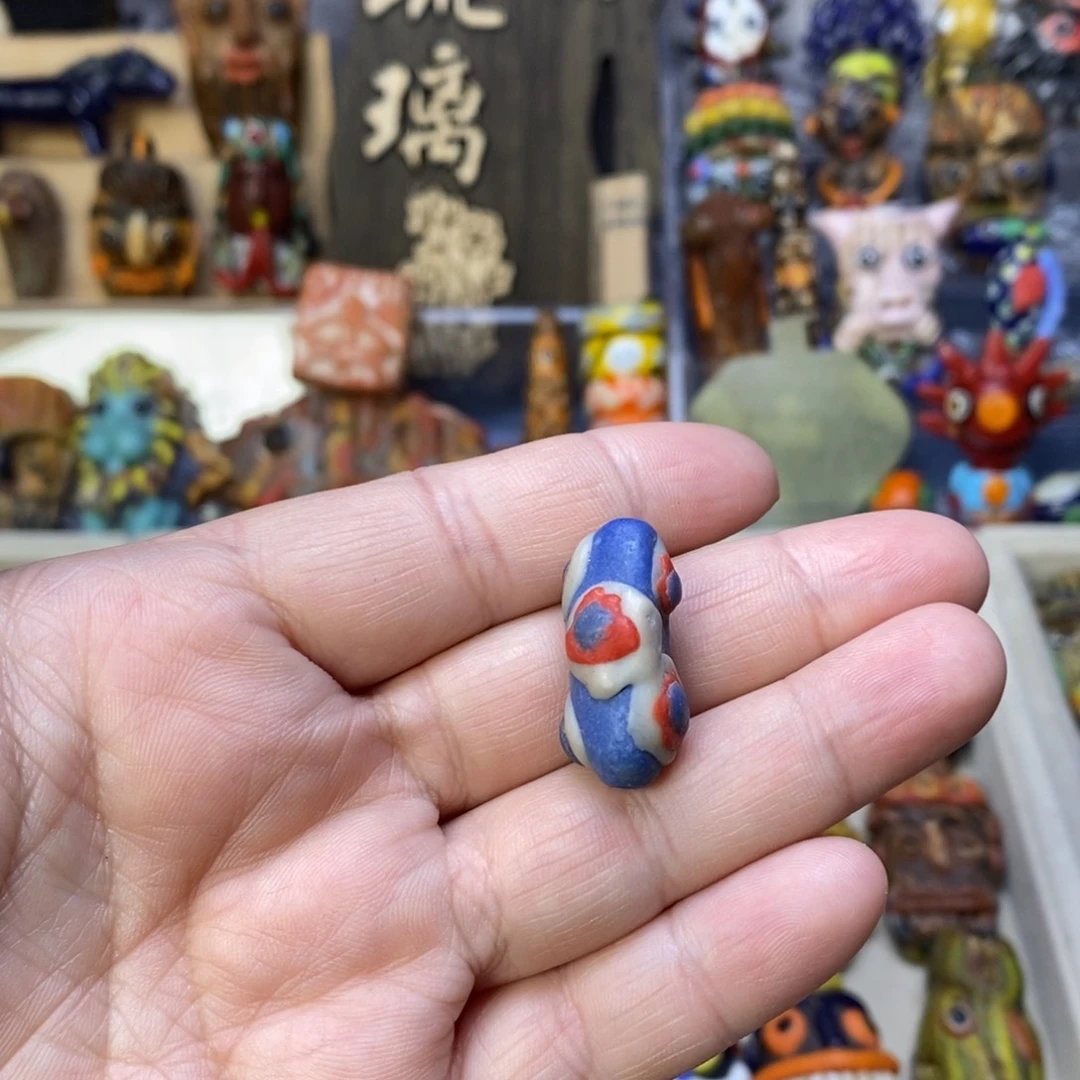 琉璃颈饰福利蜻蜓眼筒珠024