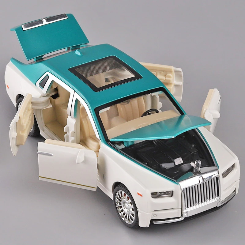 【直播专享】六开门劳斯莱斯幻影儿童惯性耐摔玩具车男孩声光汽车