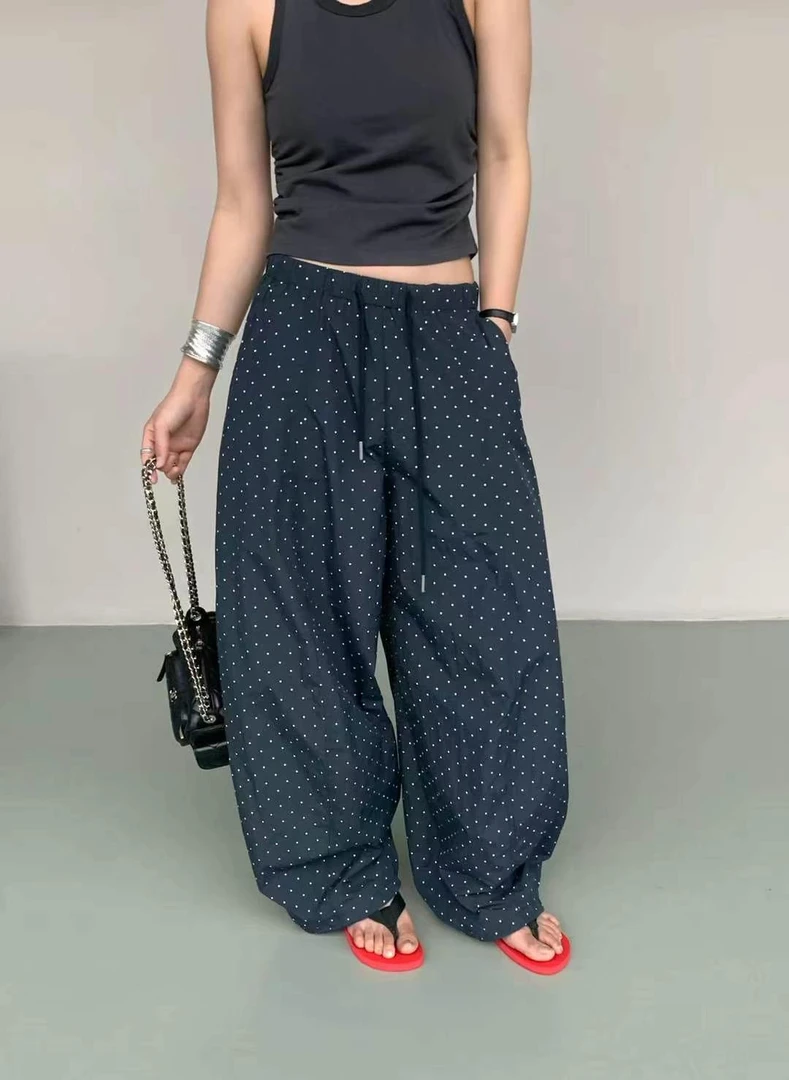 LIS&AZ-波点抽绳休闲裤hp42821