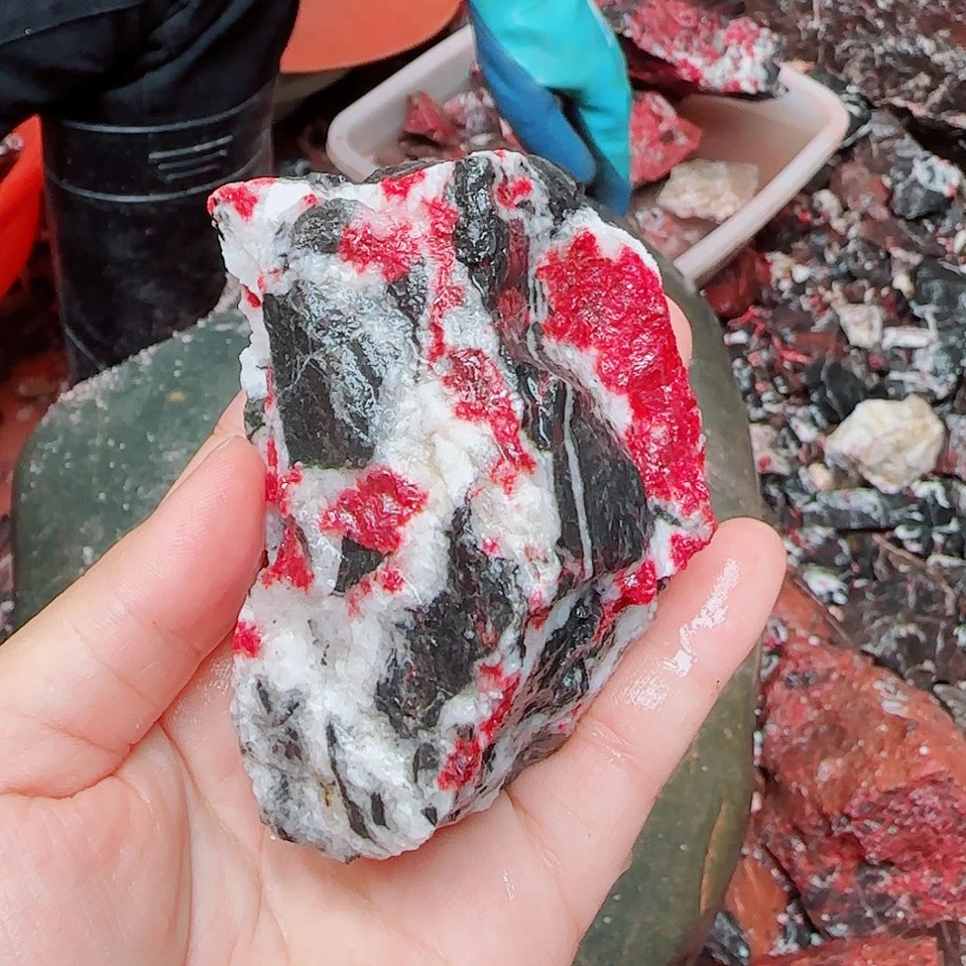 天然辰砂朱砂毛石头29