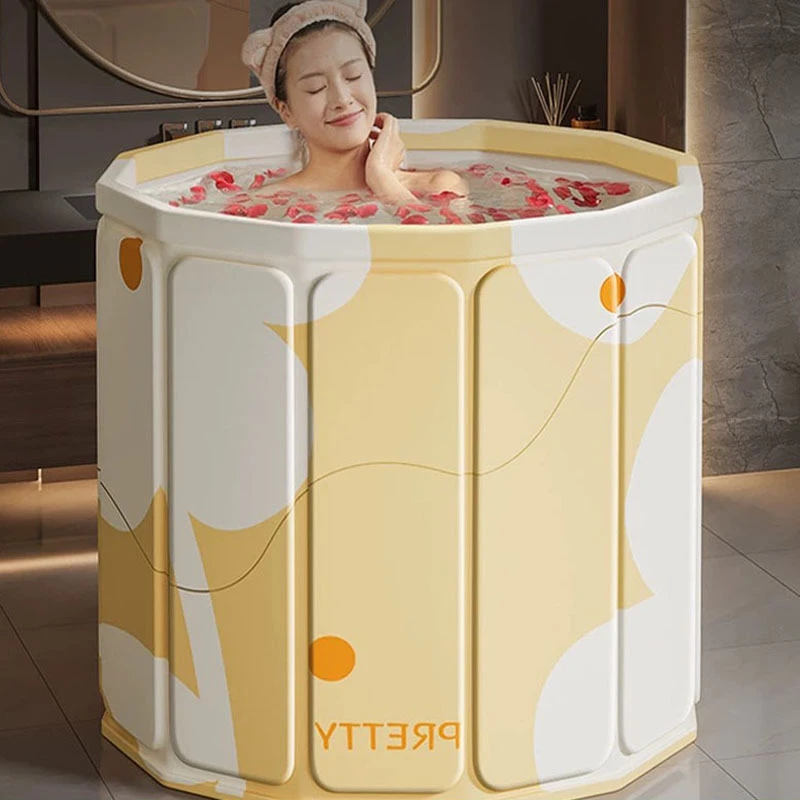 正品免安装可折叠泡澡桶耐用全身加厚款大人春游出行衣服家用大号