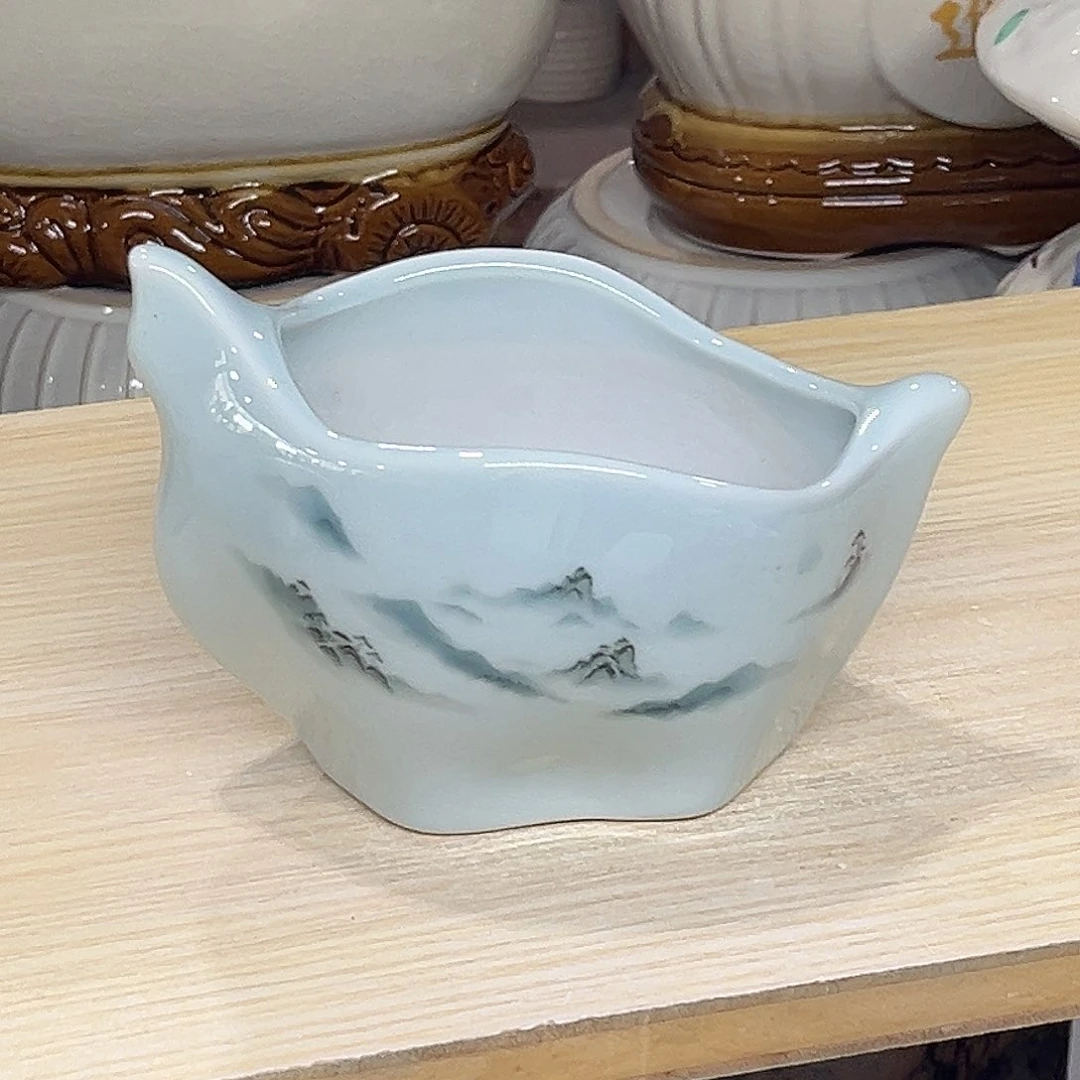 陶瓷绿植多肉微瑕花盆口径11*8.5