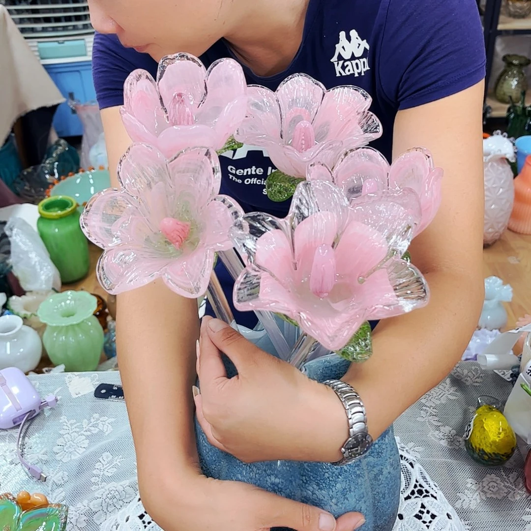 3百合2樱花 家悦琉璃工艺品