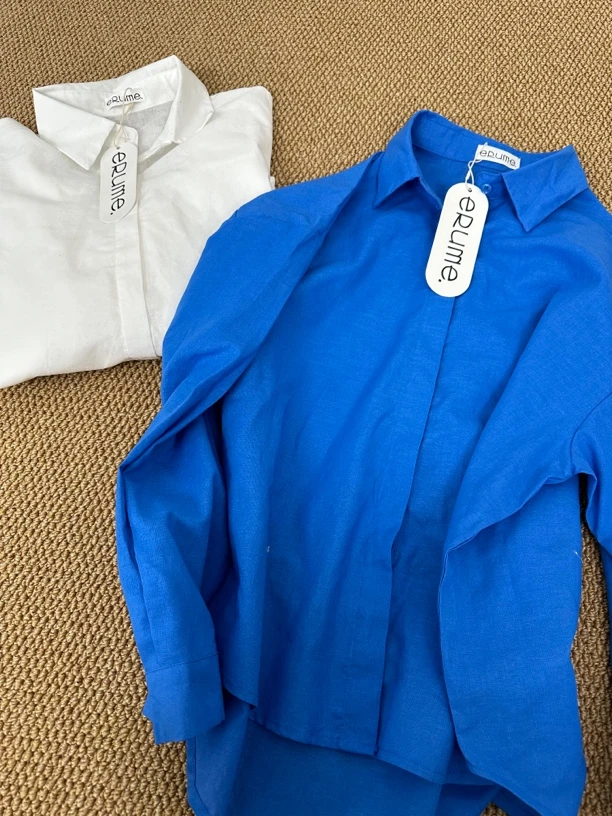 韩国单 eRUME 苎麻衬衣