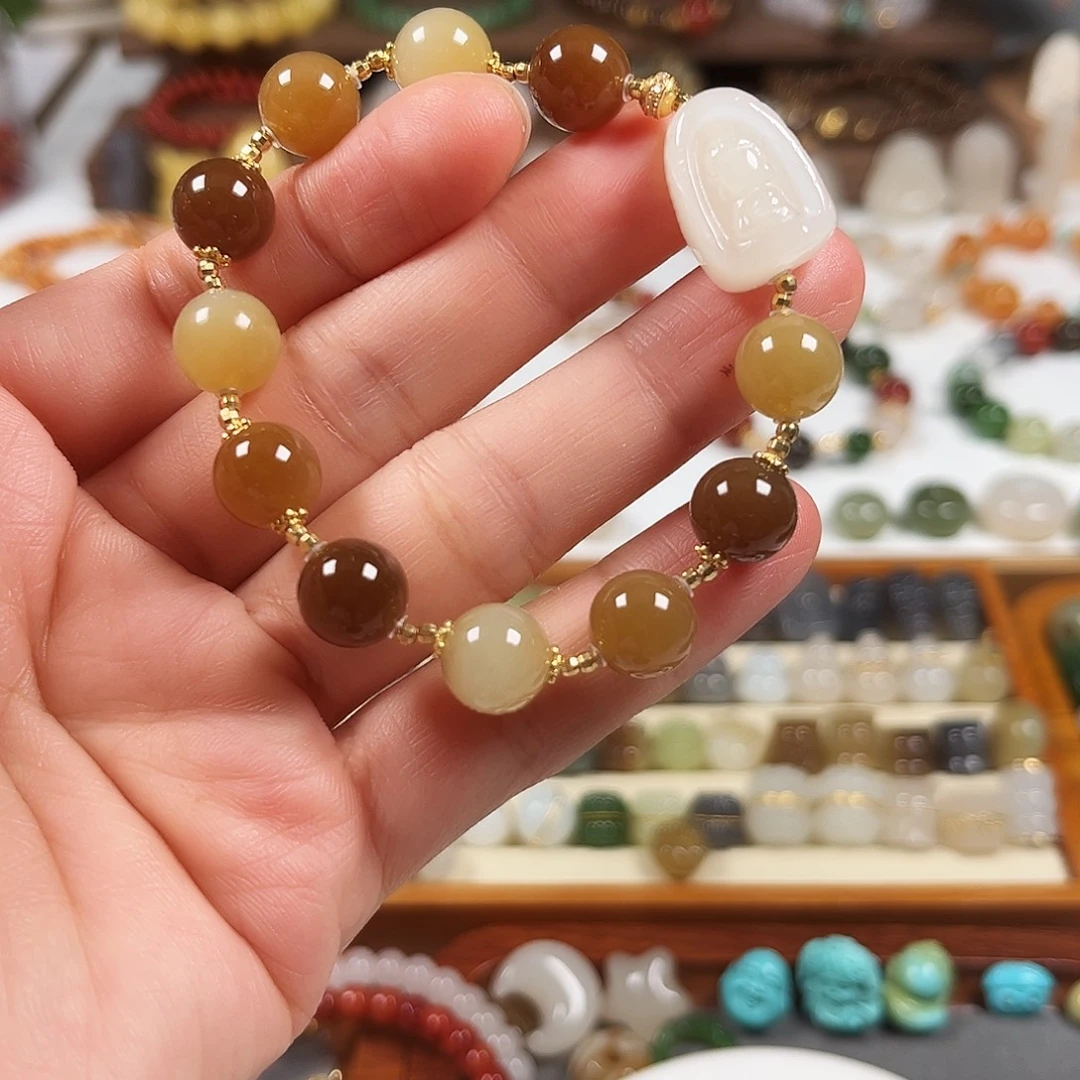 和田玉未镶嵌手链