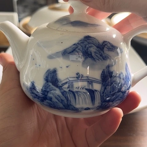 陶瓷手绘茶壶一个陶瓷