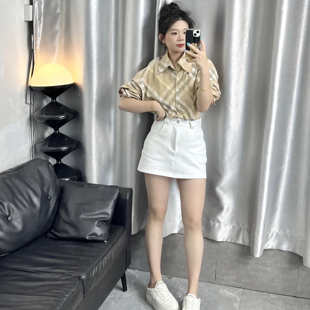 【虎妹推荐】小个子卡其色休闲百搭衬衫