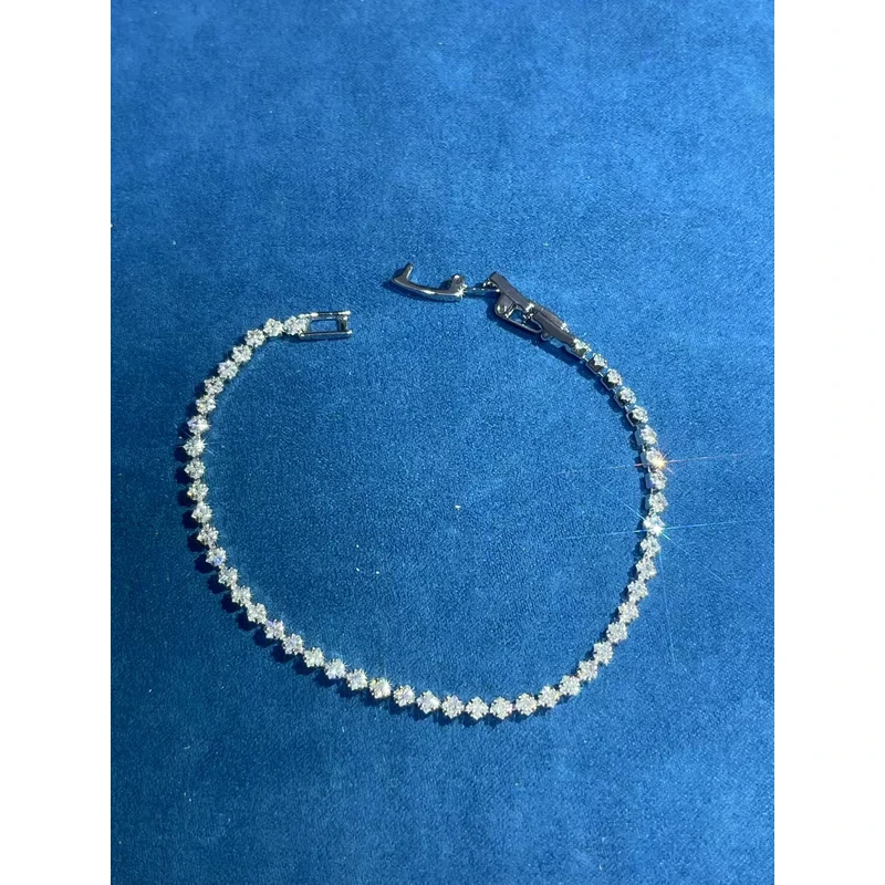 a1277白色满镶直排手链多样性发货