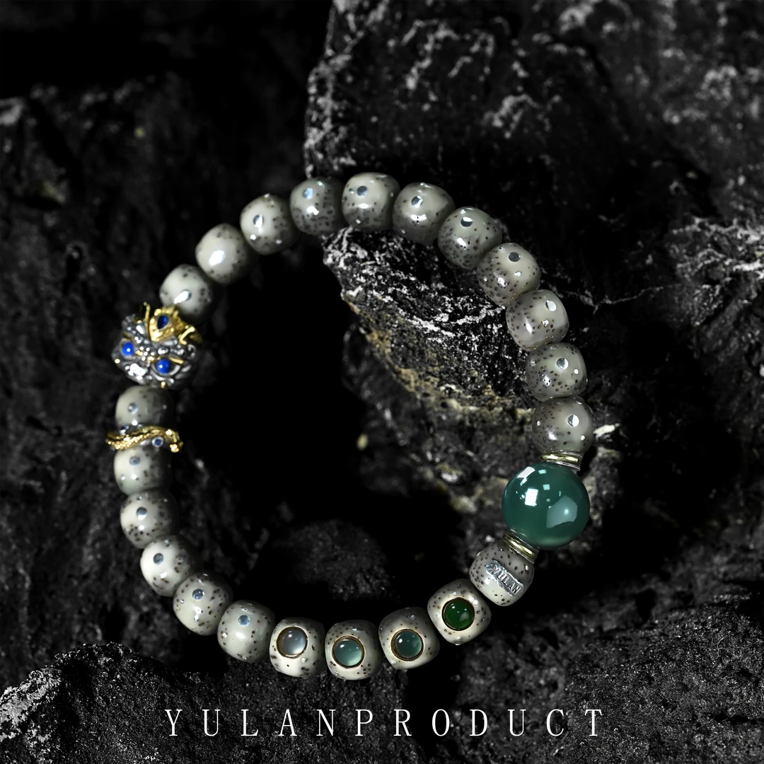 龙虎山「钰翡·玄武」龟蛇银甲镇财库-星月糯冰耀月满天星+翡翠顶珠