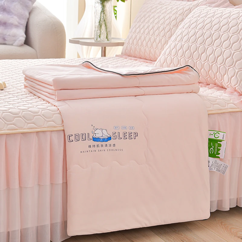夏凉被凉感丝夏被空调被夏季冰丝薄被子可机洗水洗薄被子床上用品