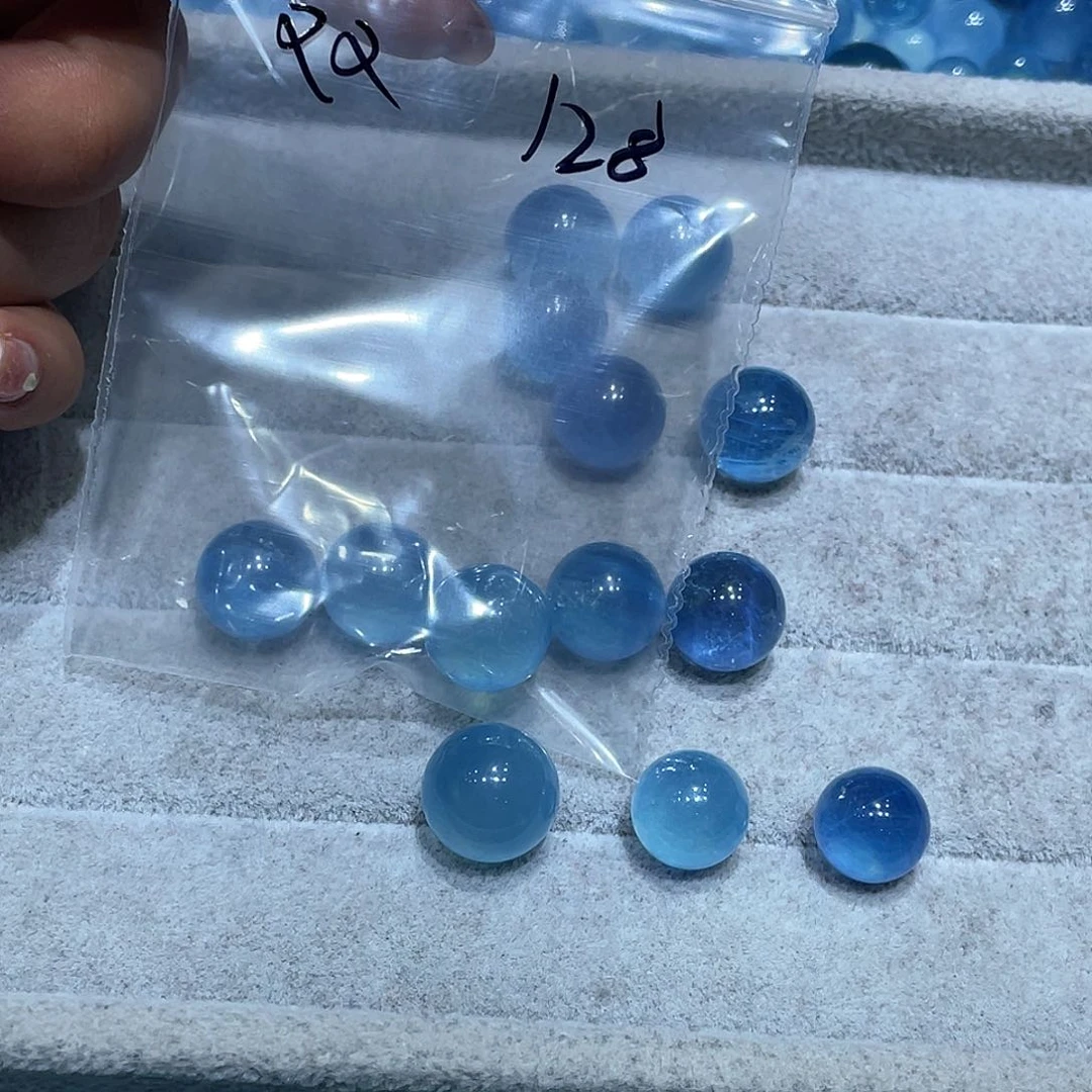 水晶珠宝半成品未镶嵌通孔/不退不换