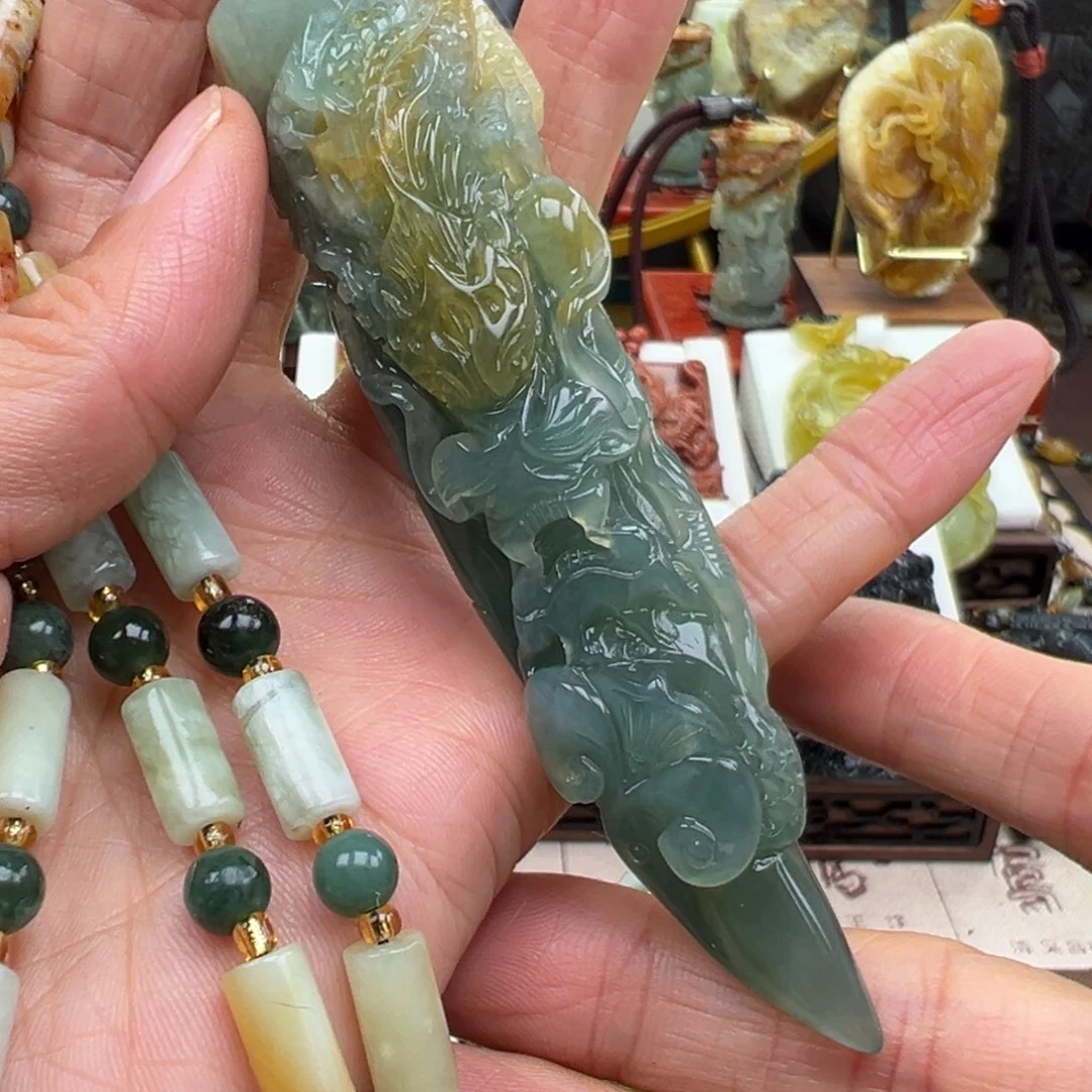岫玉未镶嵌挂件挂件