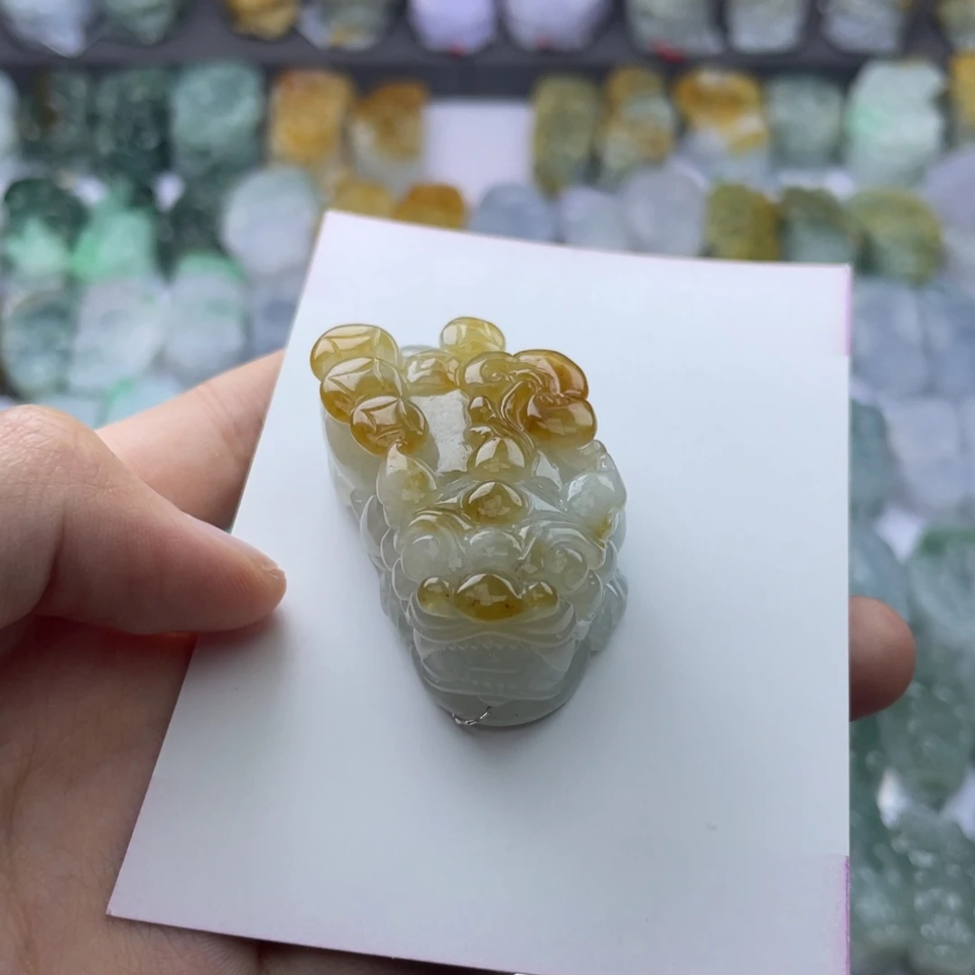 翡翠颈饰未镶嵌貔貅