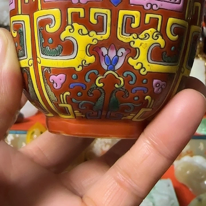 宠***色碗器物之美五彩手绘