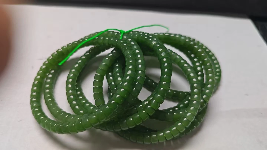 和田玉碧玉手串6mm左右以直播间颜色为准多样性发其一Y-930