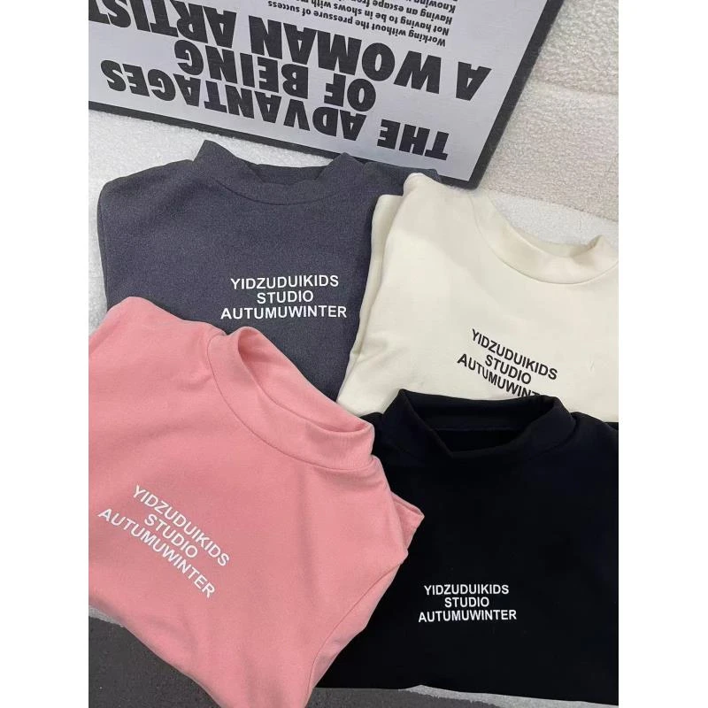 412308《现》涵家玲姐优选韩版秋冬季儿童休闲舒适时尚发热绒打底衫