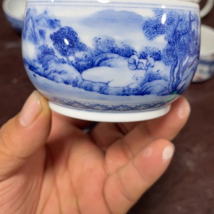 摆件景德镇陶瓷手工手绘茶具
