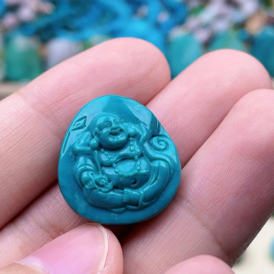 绿松石未镶嵌珠宝奇石20.8x22.8mm