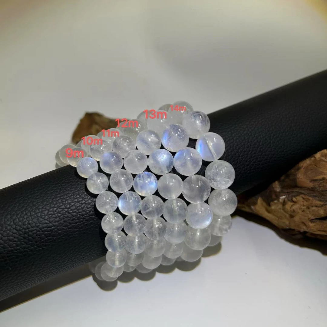 【爱上珠宝】Z534 马岛强蓝光月光石手串 多样性发其一