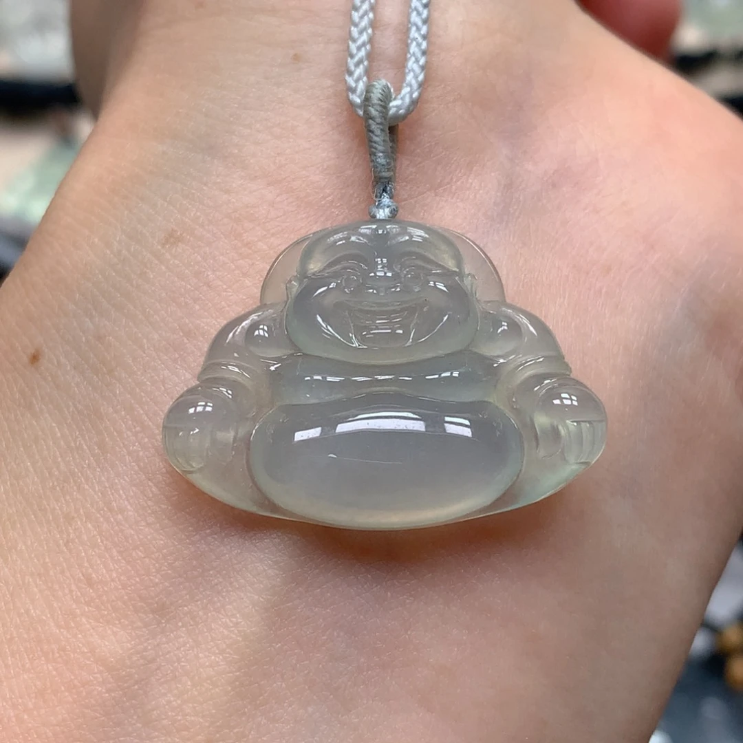 翡翠未镶嵌颈饰佛公吊坠