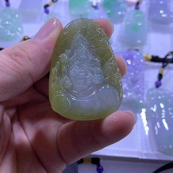 翡翠未镶嵌颈饰天然翡翠A货吊坠