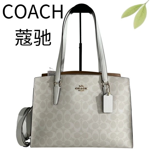 99新 COACH/蔻驰 白老花单肩斜挎包G25905219底长35X26