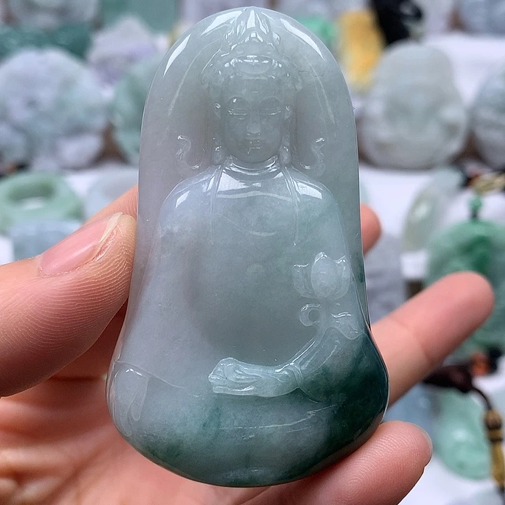 翡翠未镶嵌颈饰大观音福利