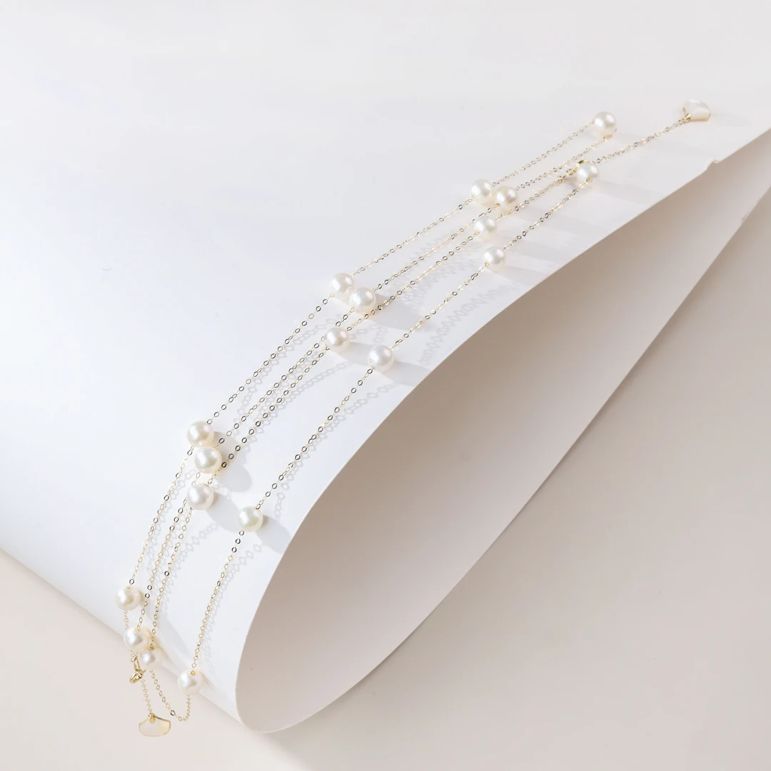 【举石臻选】TA0615-770-170海水有核珍珠项链18k（一件/多样性发）E