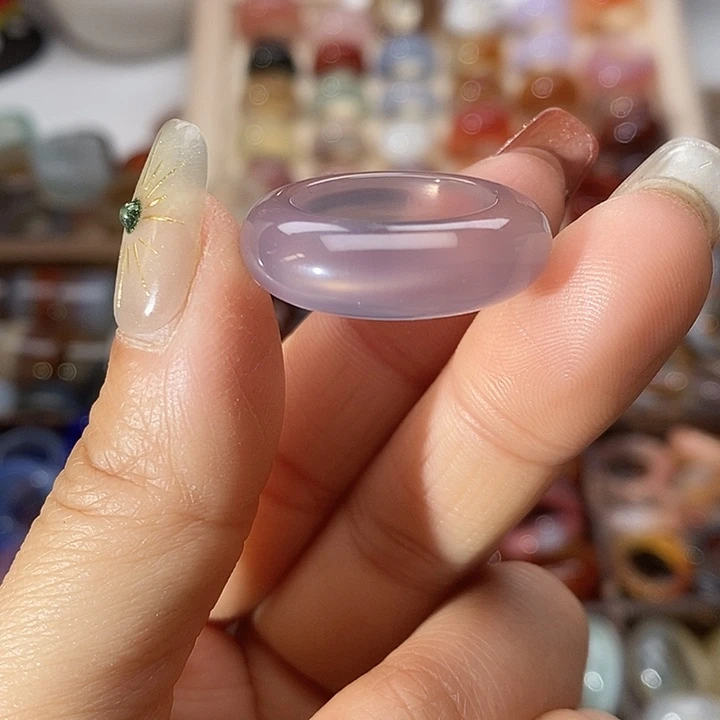 玛瑙/玉髓未镶嵌戒指A 12不退换港15内径17.3