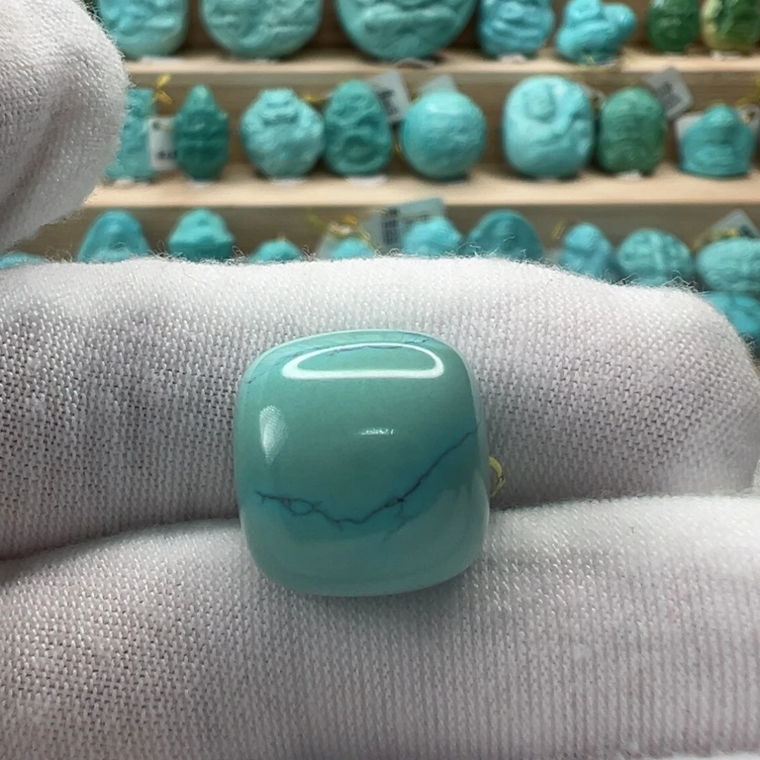 未镶嵌绿松石老型珠14.2x13.1mm