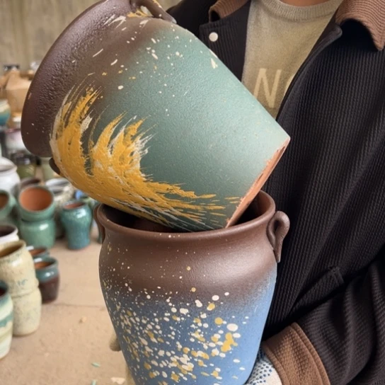 紫砂花盆高21口19————-