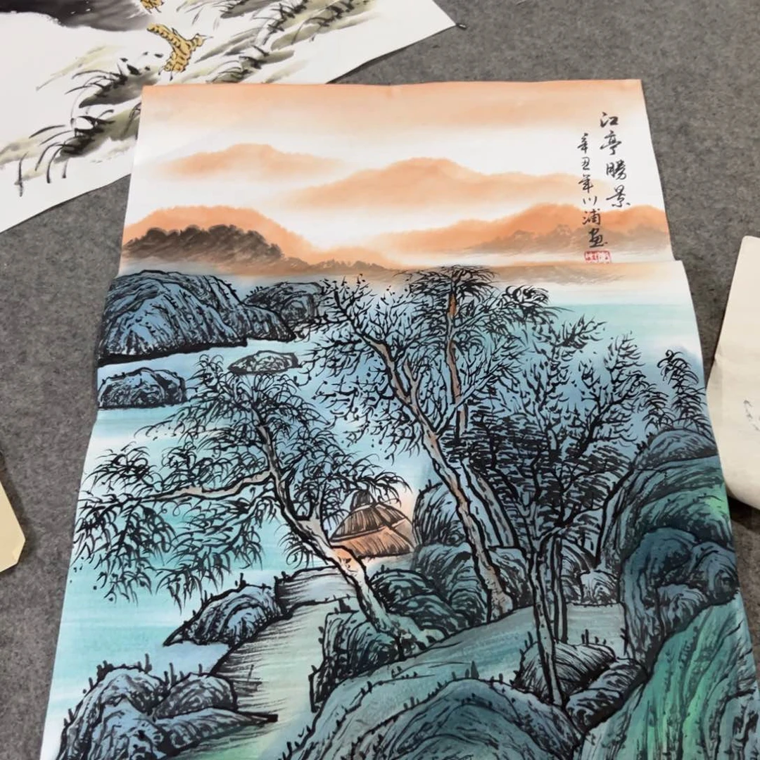 国画国画作品画心一张