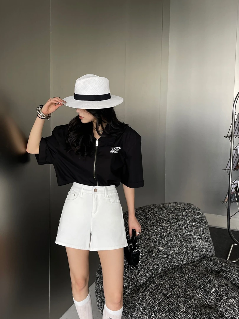 【603】 夏季 四面弹 高弹高腰A字牛仔短裤 柔软舒适