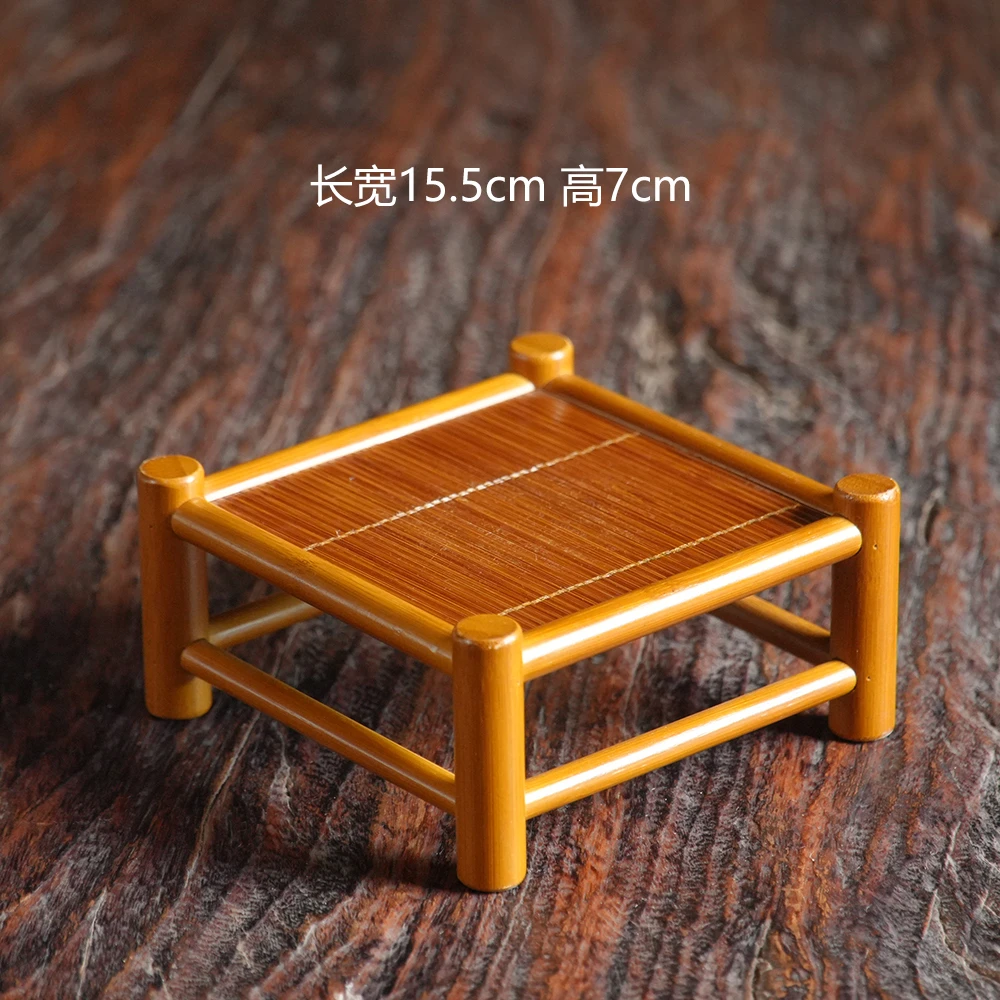 高山楠竹茶具收纳架展示架茶台壶架微盆景摆件底座零配件禅意壶架