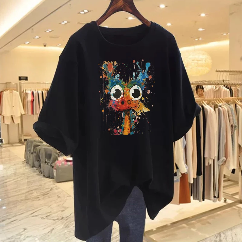 【6-2】大版T恤2025纯棉男女同款纯棉T恤短袖t恤学生夏季ins潮牌潮