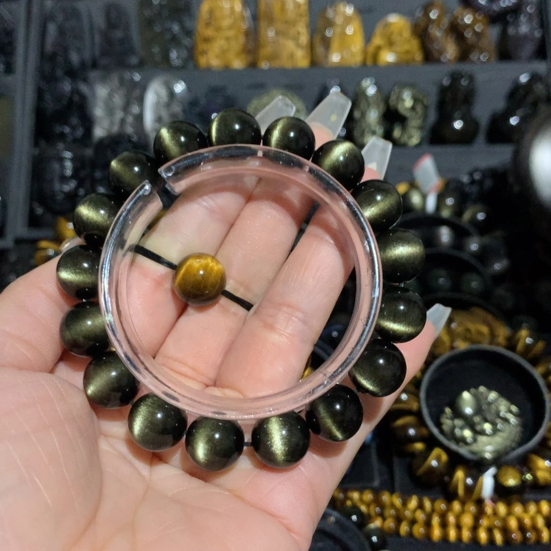 未镶嵌黑曜岩手链荷定制