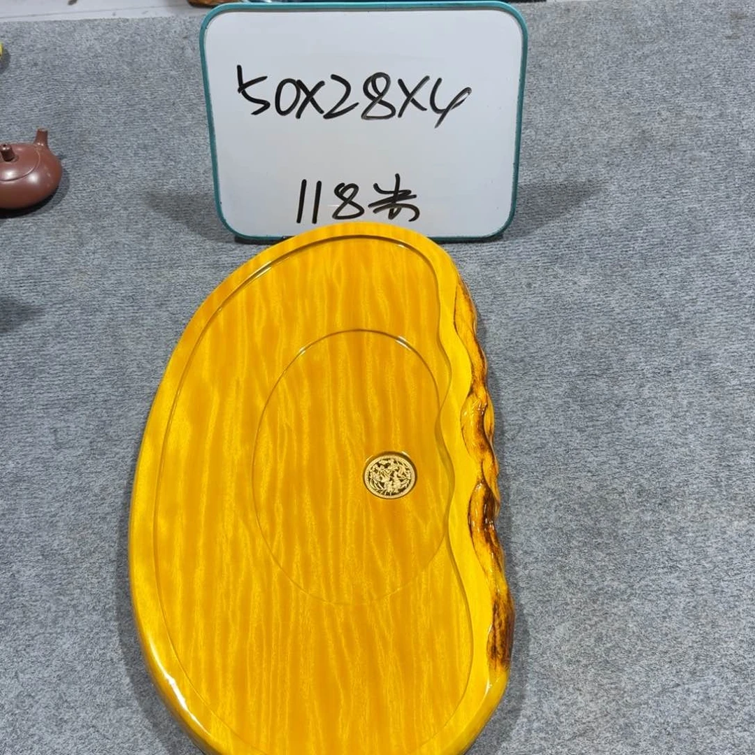 小*～缅甸大叶金丝楠实木茶盘