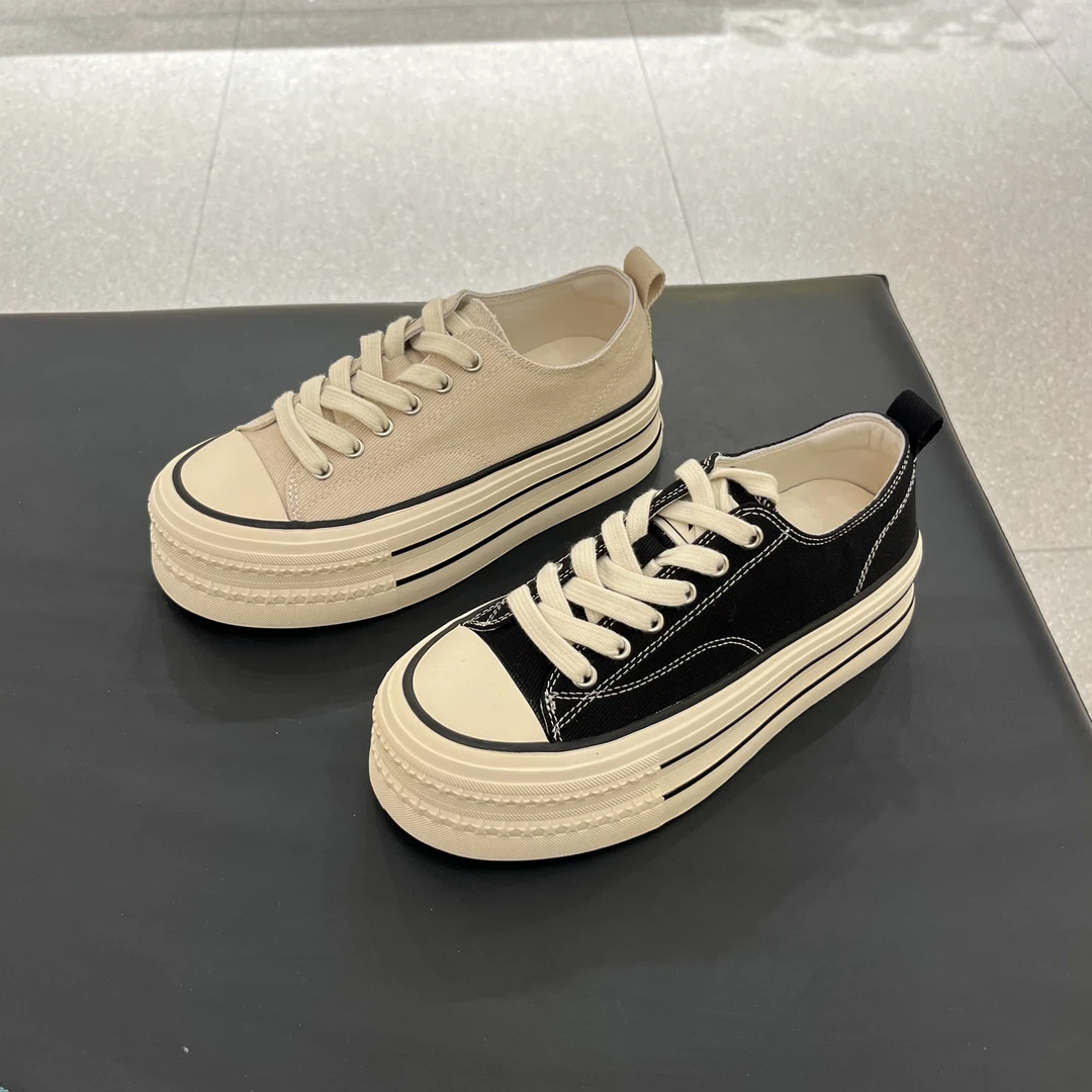 波斐女款 25 新款 厚底帆布鞋  447-448