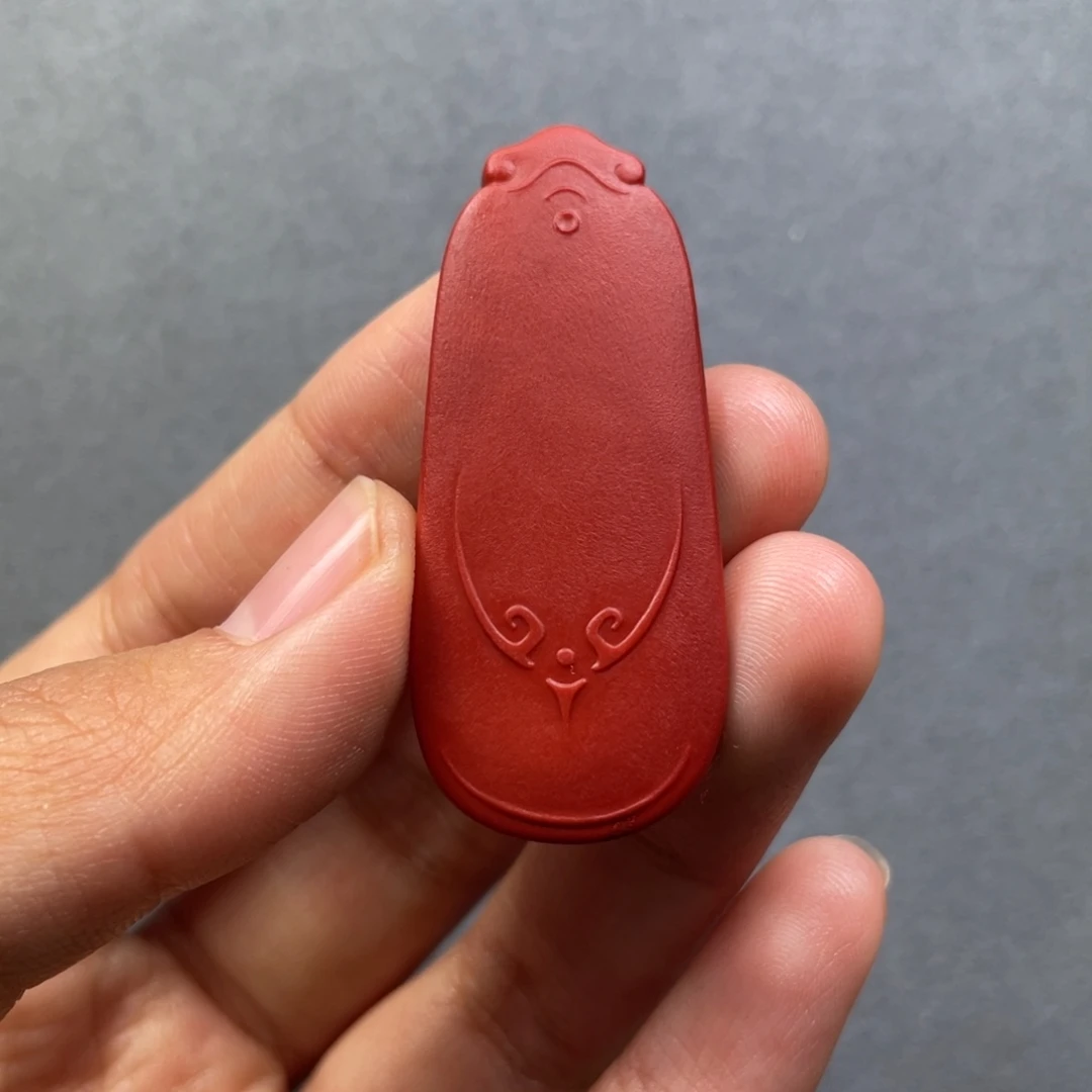 南红玛瑙未镶嵌配饰平安牌