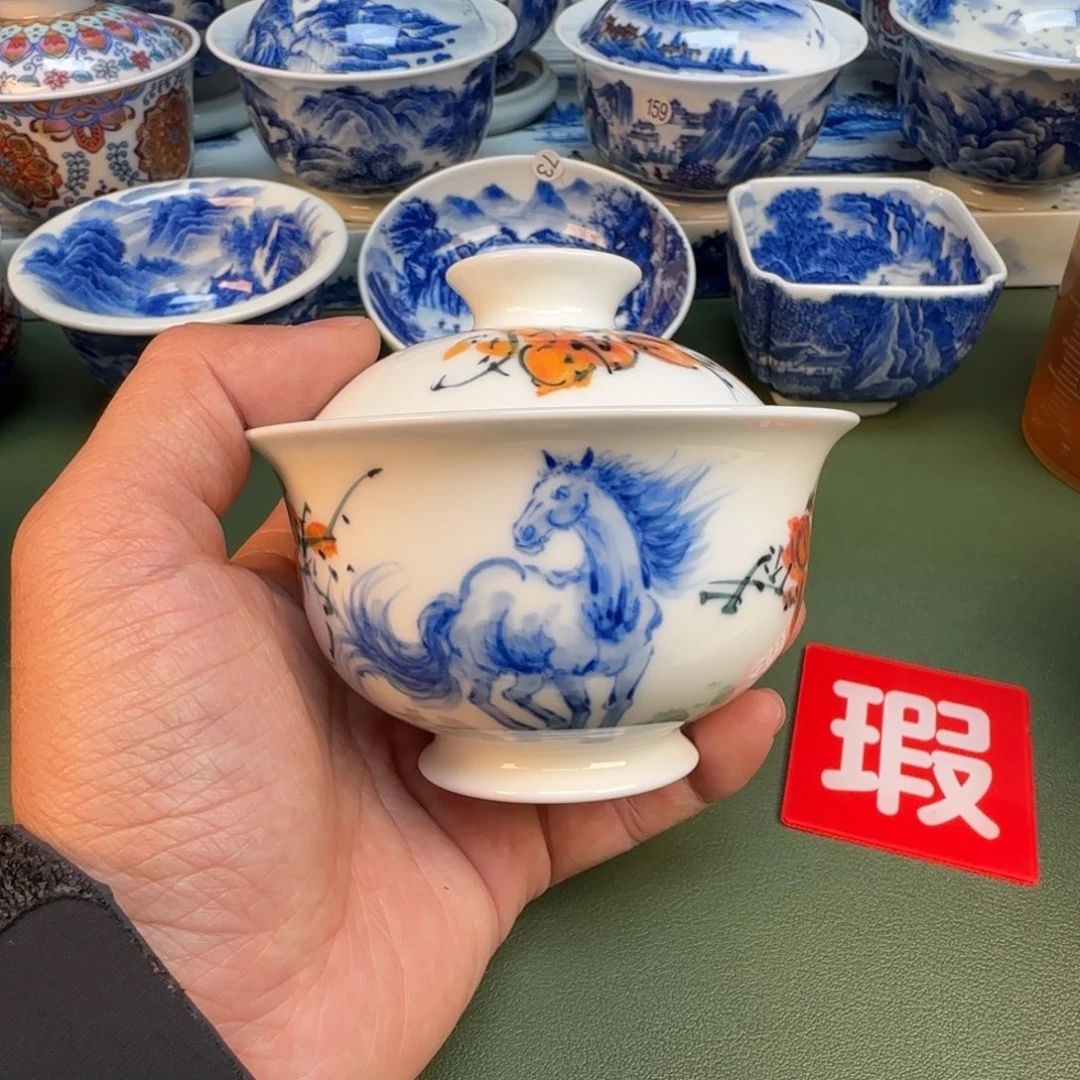 纯手工纯手绘茶具石头35